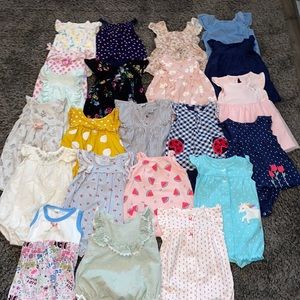 22 dresses and baby rompers